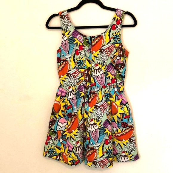 Modcloth Colorful Comic Print Women's Dress - Picture 2 of 4